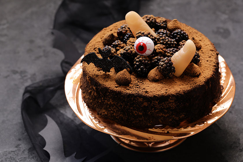 Страшна шоколадова торта за Хелоуин