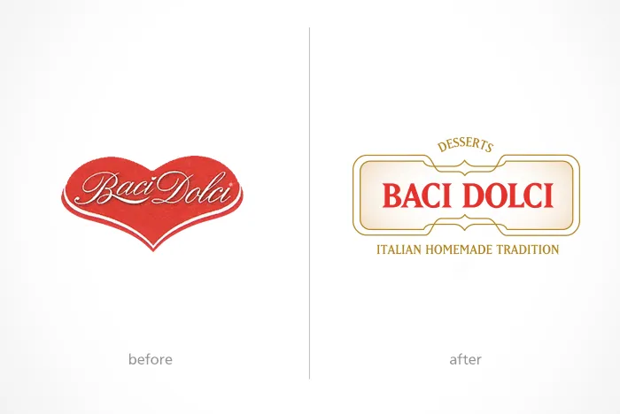 baci dolci before after logo